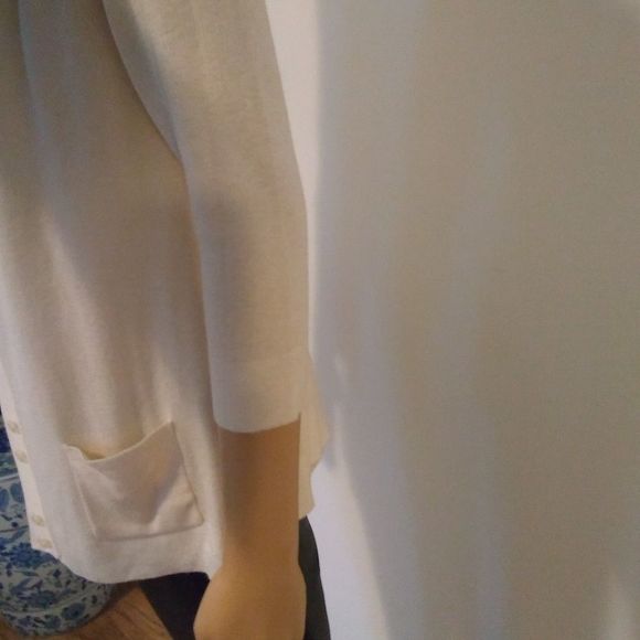 Concept Sweater Two Piece Cardigan Tank Off White Womens Size Medium - Picture 8 of 8